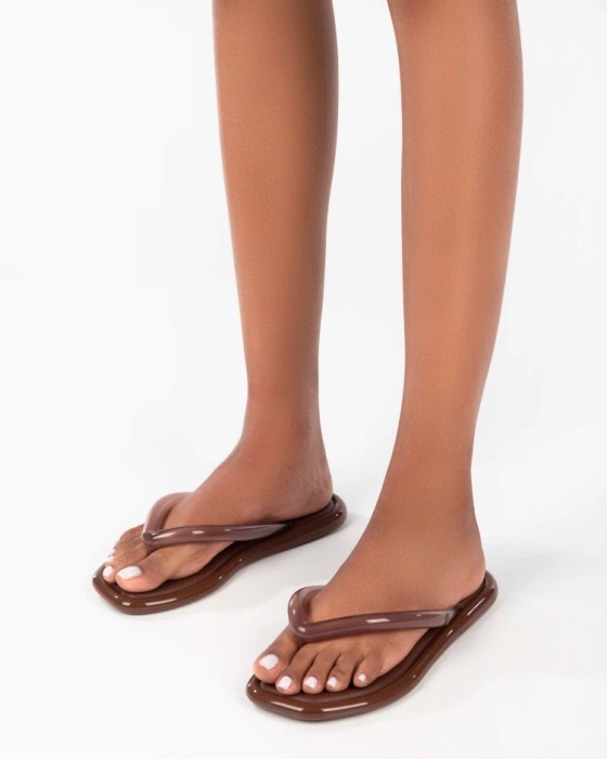 Melissa Airbubble Flip Flop Brown
