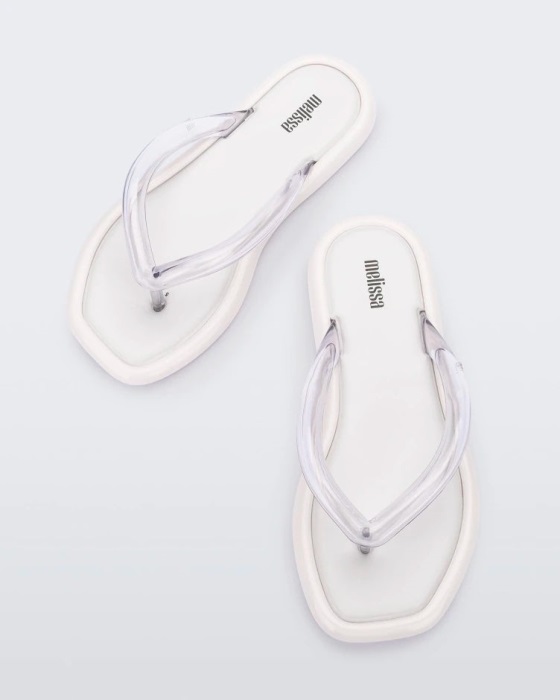 Melissa Airbubble Flip Flop White-Clear