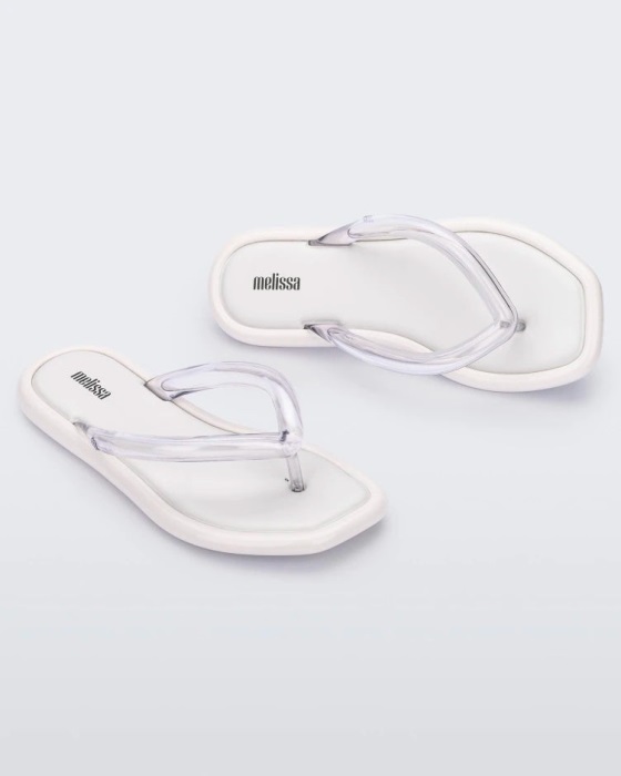 Melissa Airbubble Flip Flop White-Clear