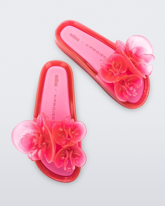 Melissa Beach Slide Flower Y/Project Pink
