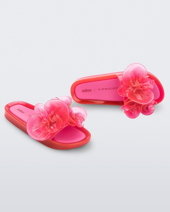 Melissa Beach Slide Flower Y/Project Pink