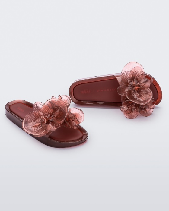 Melissa Beach Slide Flower Y/Project Red