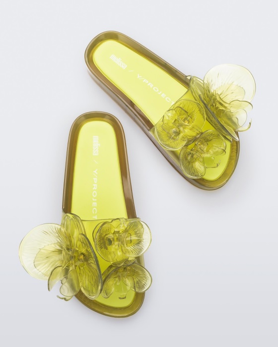 Melissa Beach Slide Flower Y/Project Yellow