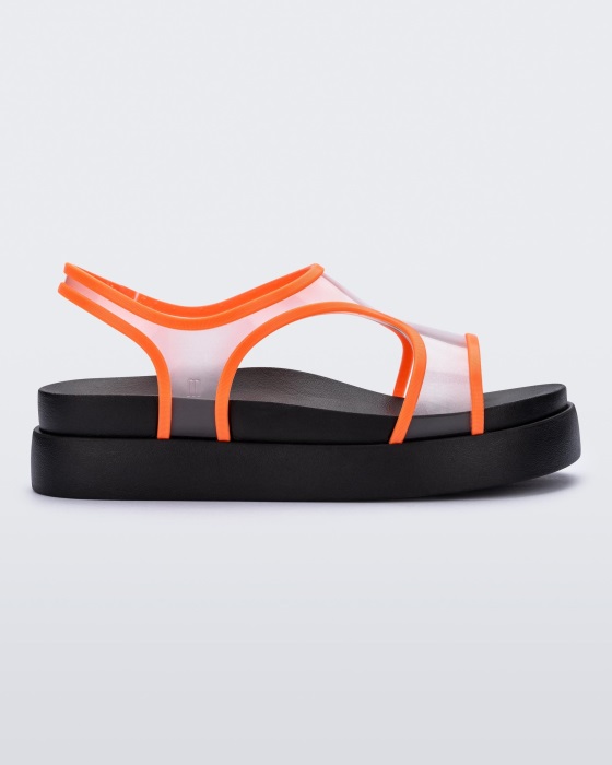 Melissa Bikini Platform Sandal Black-Orange