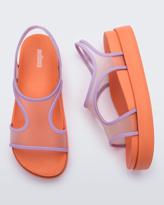 Melissa Bikini Platform Sandal Orange-Lilac