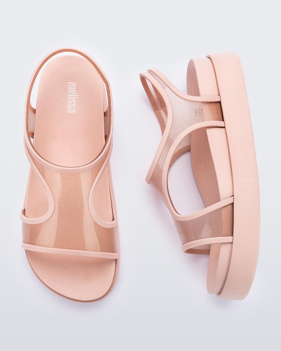 Melissa Bikini Platform Sandal Pink-Pink Glitter