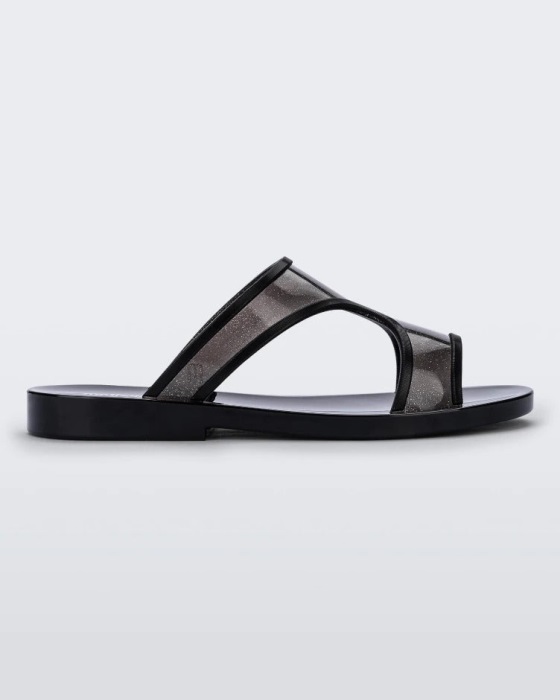 Melissa Bikini Slide Black-Glitter
