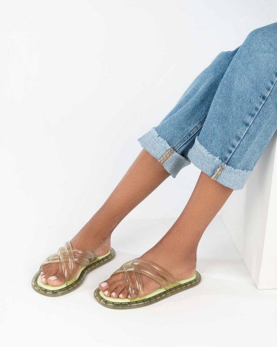 Melissa Cali Slide Larroude Green