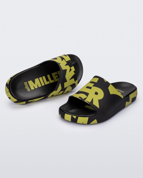 Melissa Cloud Simon Miller Slide Black-Kiwi Logo Scramble