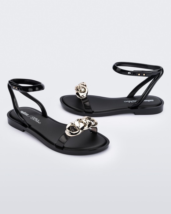 Melissa Dare Camila Coutinho Sandal Black-Gold