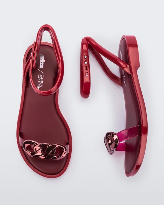 Melissa Dare Camila Coutinho Sandal Red