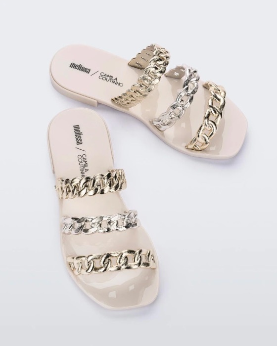 Melissa Feel Camila Coutinho Slide Beige
