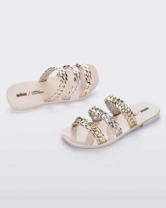 Melissa Feel Camila Coutinho Slide Beige