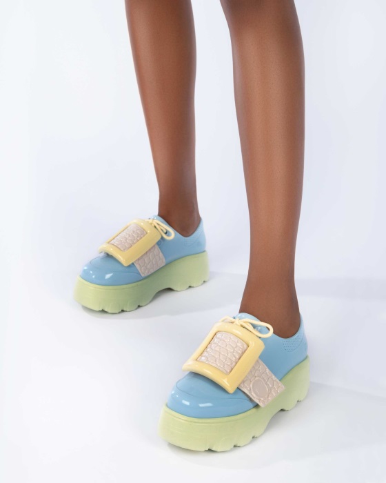 Melissa Kick Off Buckle Up Viktor & Rolf Green-Blue-Yellow