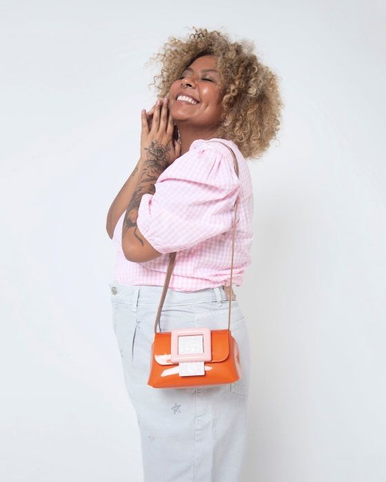 Melissa Mini Cross Bag Buckle Up Viktor & Rolf Orange-Pink