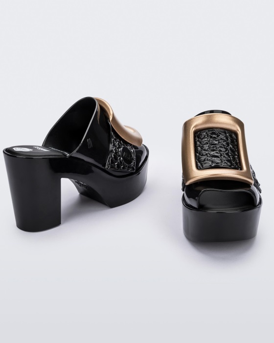 Melissa Mule Buckle Up Viktor & Rolf Black-Gold