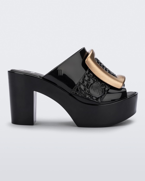 Melissa Mule Buckle Up Viktor & Rolf Black-Gold