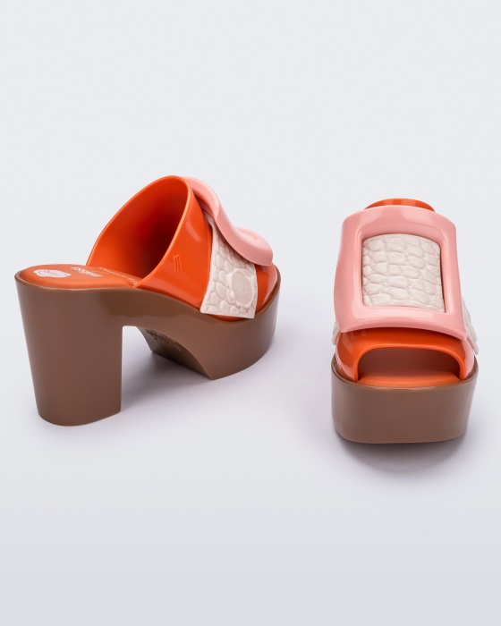 Melissa Mule Buckle Up Viktor & Rolf Orange-Beige-Pink