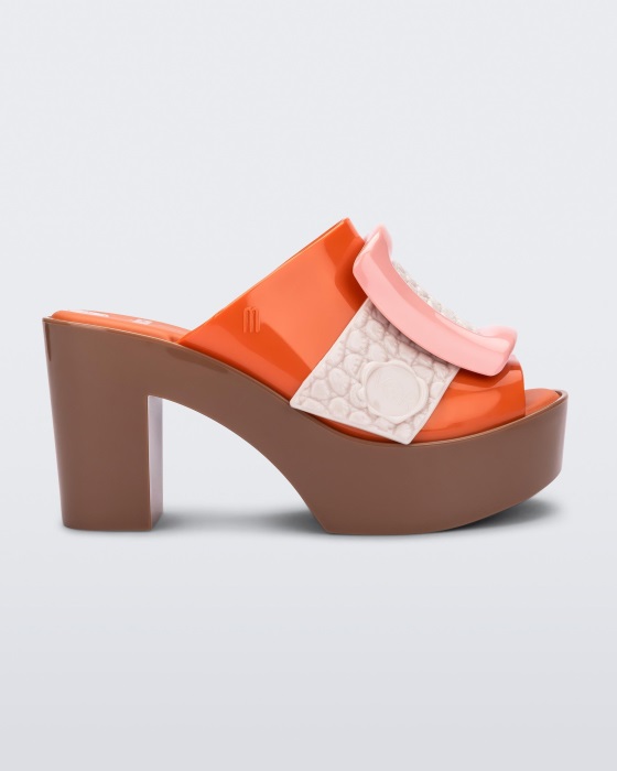Melissa Mule Buckle Up Viktor & Rolf Orange-Beige-Pink