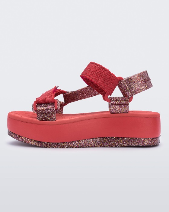 Melissa Papete Platform Rider Sandal Red