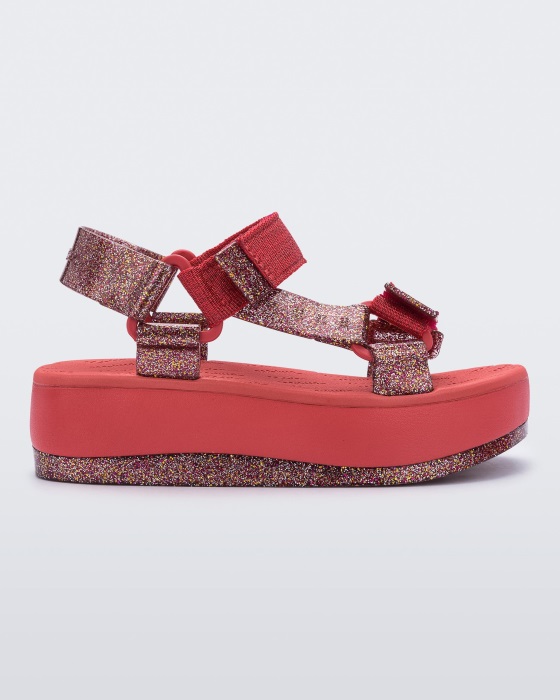 Melissa Papete Platform Rider Sandal Red