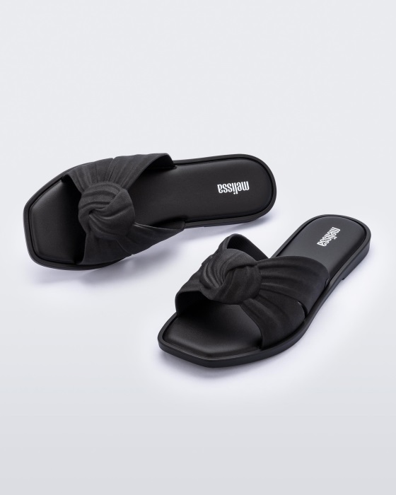 Melissa Plush Slide Black