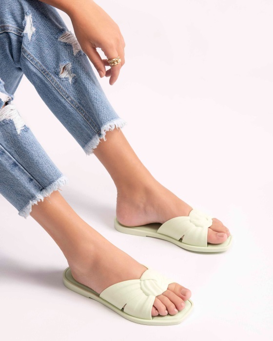 Melissa Plush Slide Green