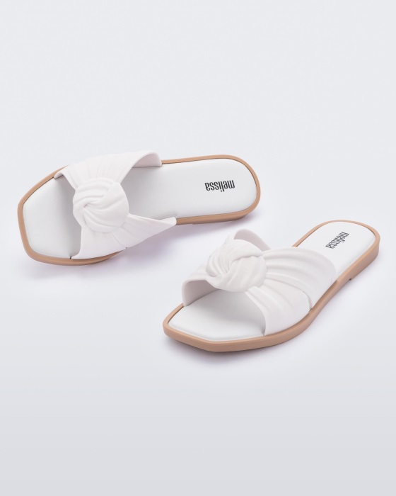 Melissa Plush Slide White