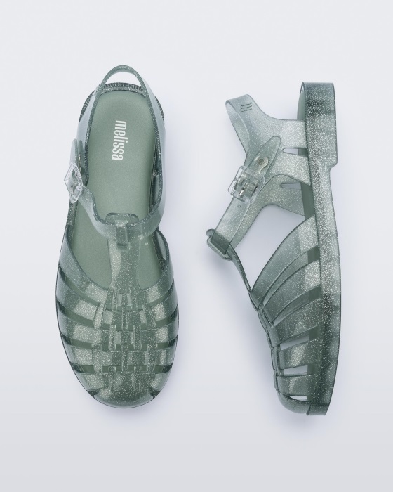 Melissa Possession Glitter Sandal Green Glitter
