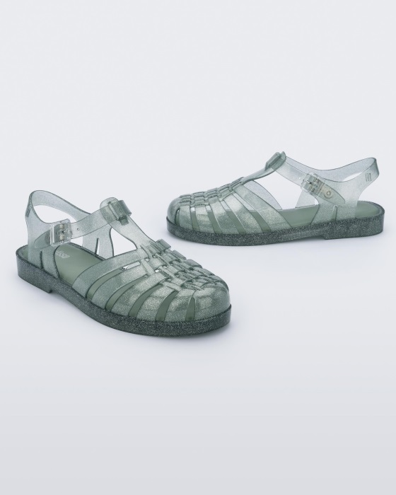Melissa Possession Glitter Sandal Green Glitter