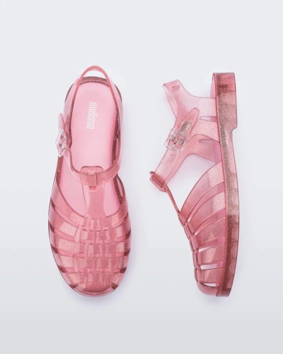 Melissa Possession Glitter Sandal Pink Glitter