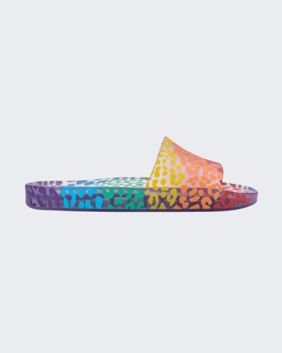 Melissa Rainbow Beach Slide Clear-Orange