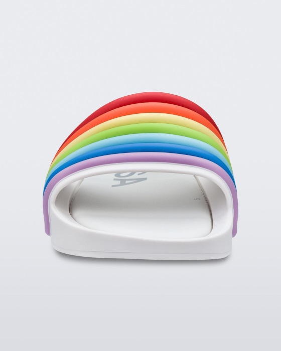 Melissa Rainbow Beach Slide White Rainbow