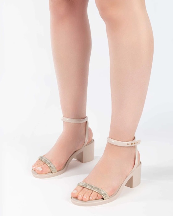 Melissa Shiny Heel Beige