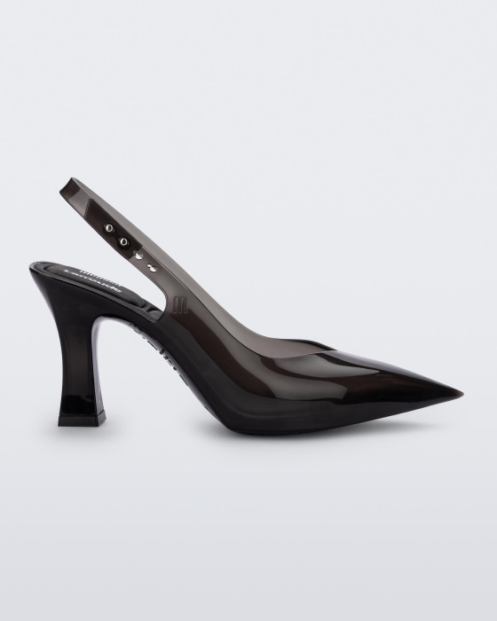 Melissa Slingback Heel Larroude Black Transparent