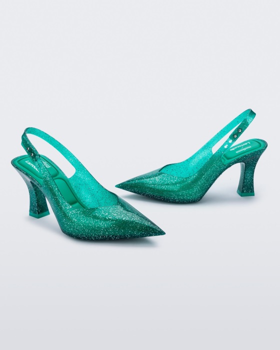 Melissa Slingback Heel Larroude Green