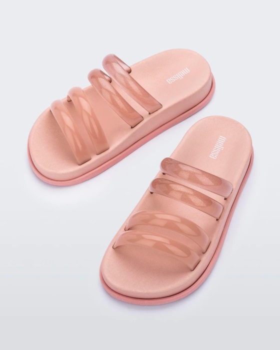 Melissa Soft Wave Slide Pink-Clear Pink