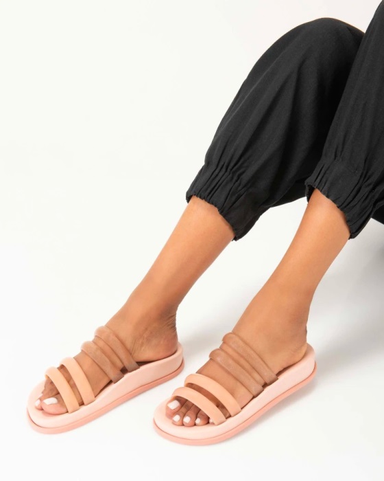 Melissa Soft Wave Slide Pink-Clear Pink