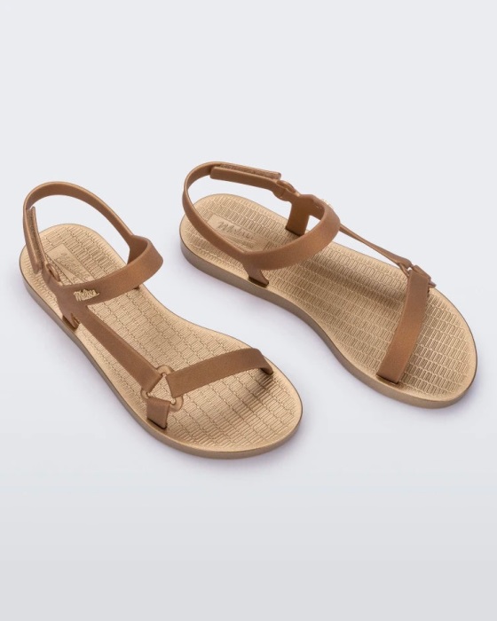 Melissa Sun Downtown Metallic Sandal Gold