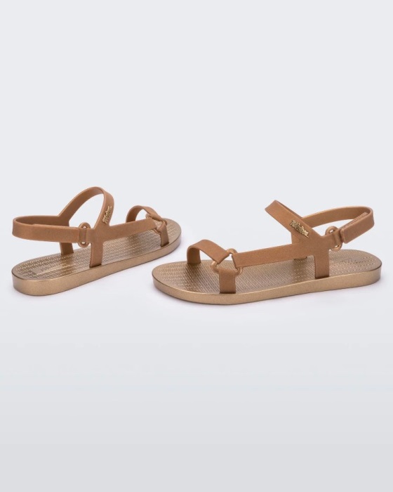 Melissa Sun Downtown Metallic Sandal Gold