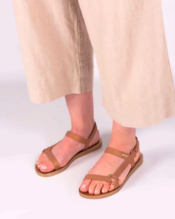 Melissa Sun Downtown Metallic Sandal Gold