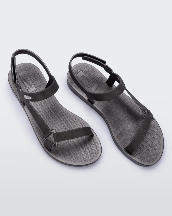 Melissa Sun Downtown Metallic Sandal Graphite