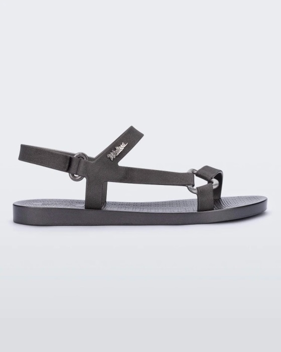 Melissa Sun Downtown Metallic Sandal Graphite