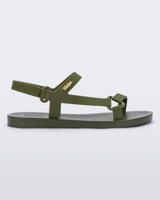 Melissa Sun Downtown Metallic Sandal Green