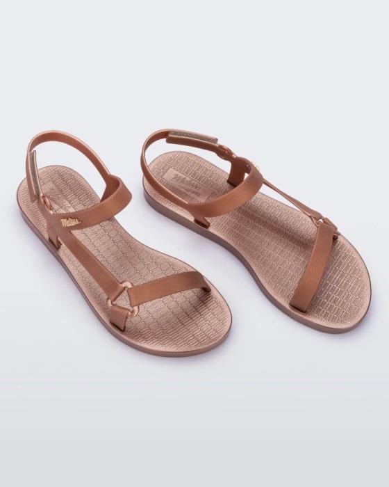 Melissa Sun Downtown Metallic Sandal Rose