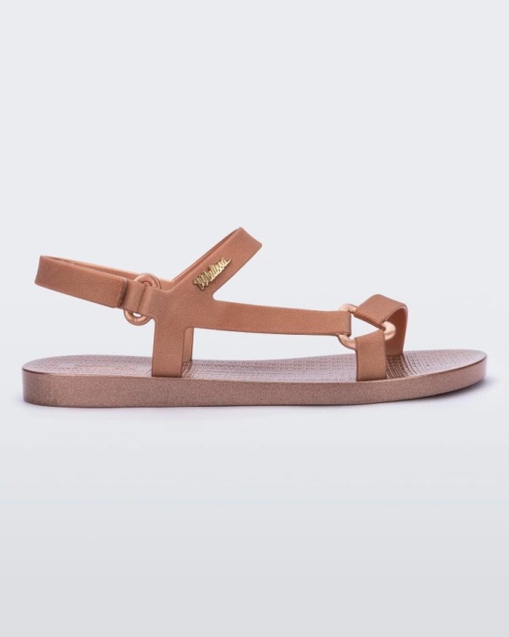 Melissa Sun Downtown Metallic Sandal Rose