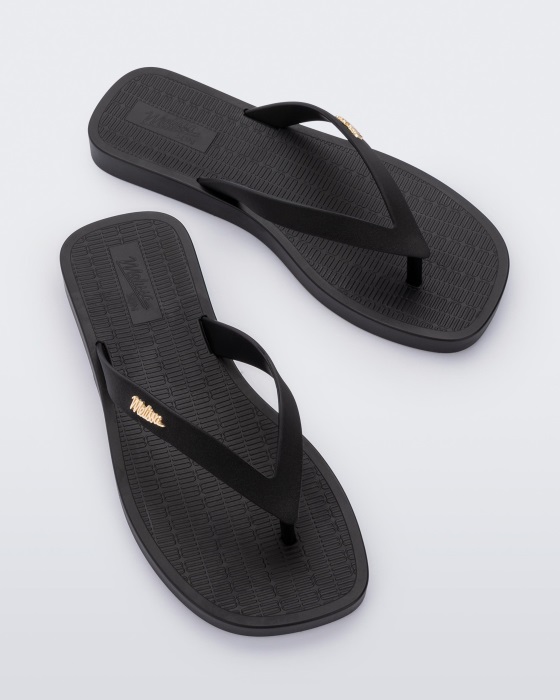Melissa Sun Long Beach Flip Flop Black