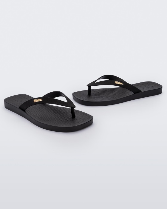Melissa Sun Long Beach Flip Flop Black