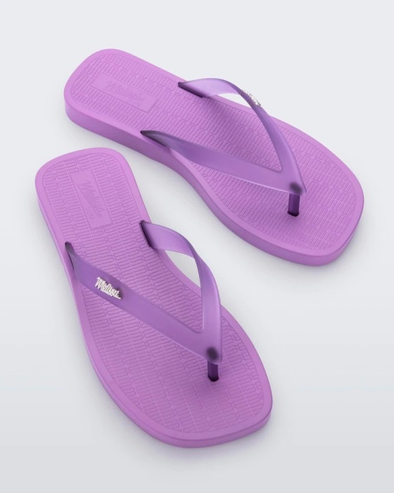 Melissa Sun Long Beach Flip Flop Lilac-Clear Lilac