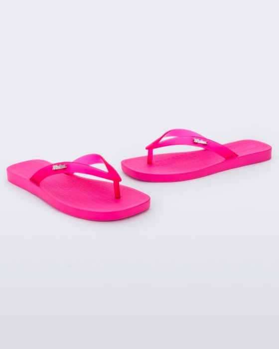 Melissa Sun Long Beach Flip Flop Pink-Clear Pink